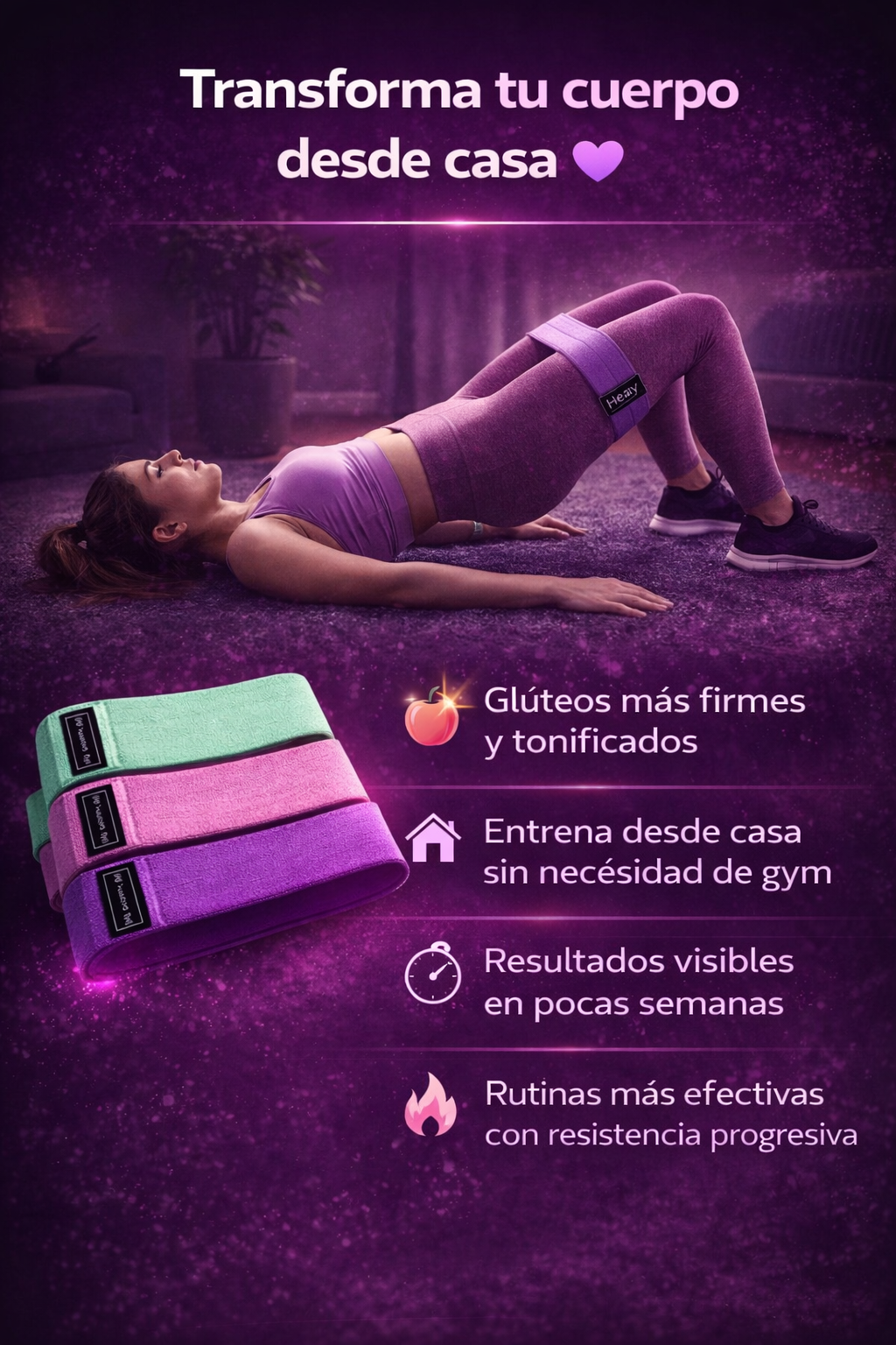 Set De Bandas en tela Resistentes y Elasticas